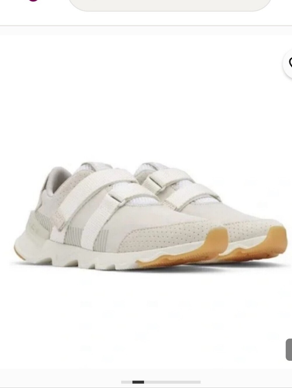 Sorel Kinetic Lite Strap White Blanc Causal Sneakers Womens Size 8